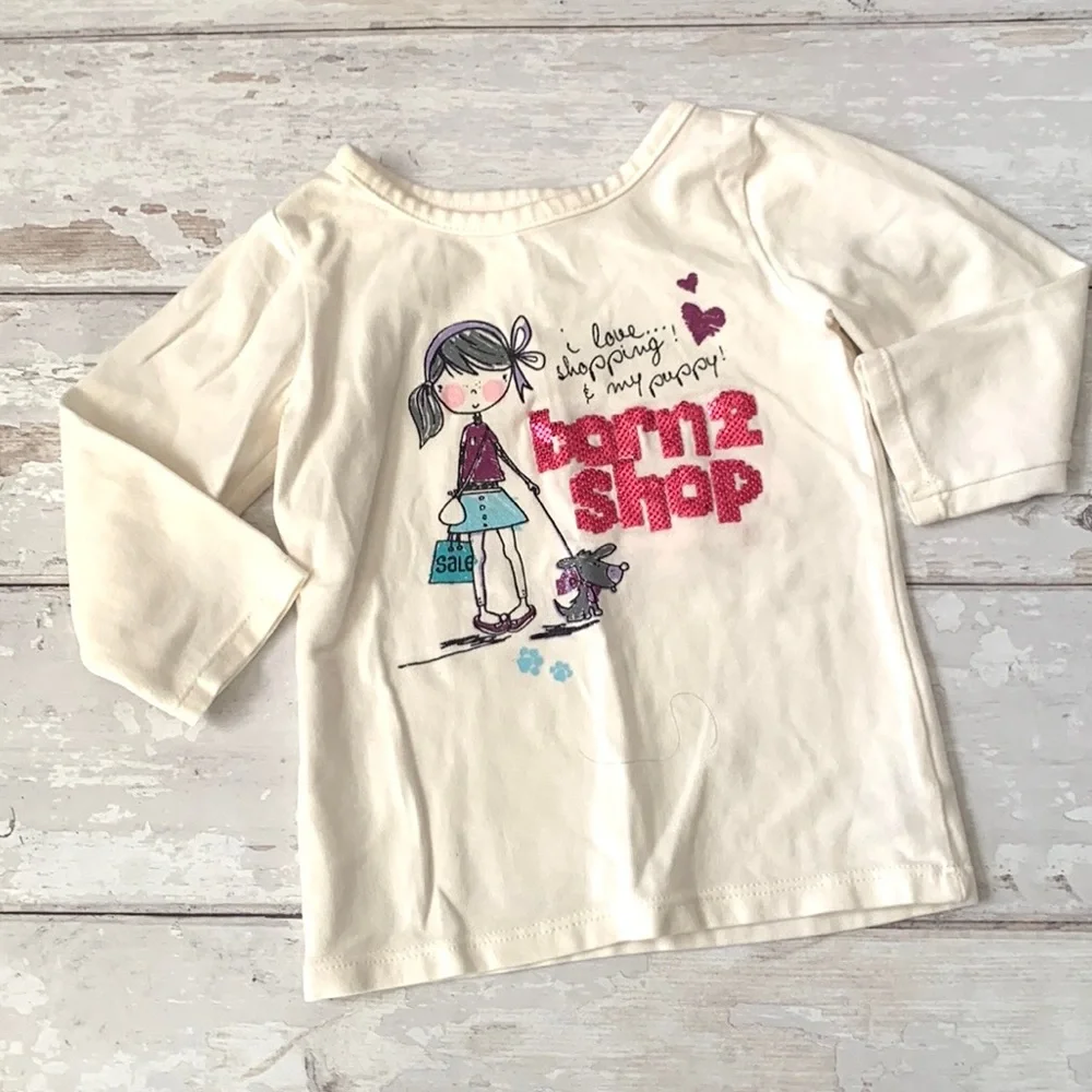 Baby Girls 6-9m Koala Kids Outfit Graphic Tee Teal Born Shop Long Sleeves 6m 9m